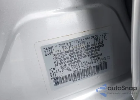 2015 Nissan Sentra S z USA, uszkodzony, nr VIN 3N1AB7AP9FY312600